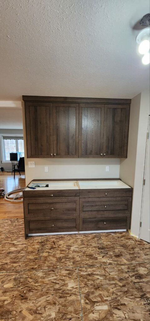 brown kitchen cabinets