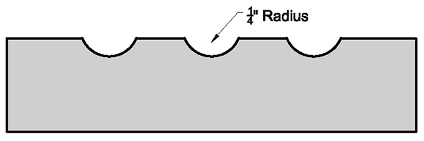 fluted filler cross section