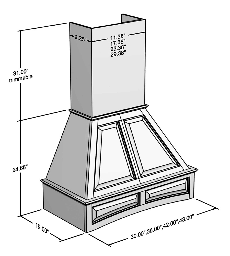 deluxe arched hood